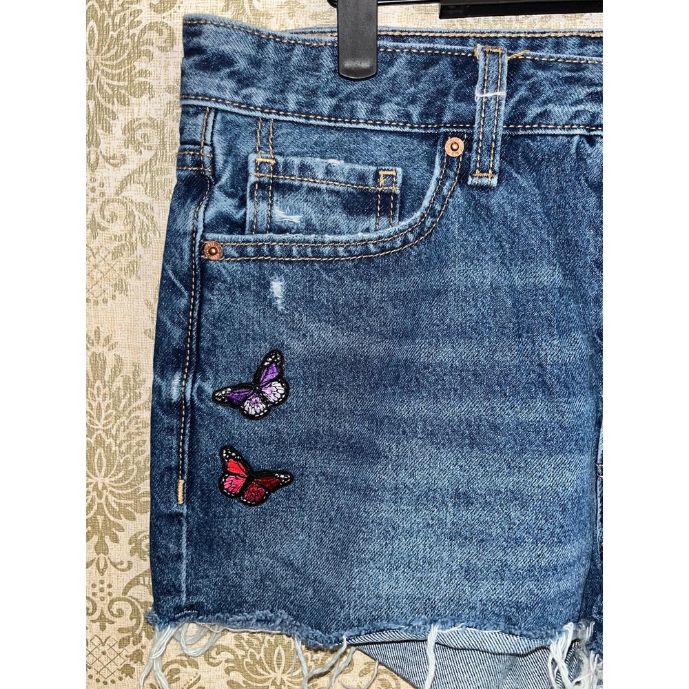 Old Navy Love Pride Rainbow Butterfly Women's Shorts Upcycled Sz.8 LGBTQIA+ Ally - Picture 6 of 9